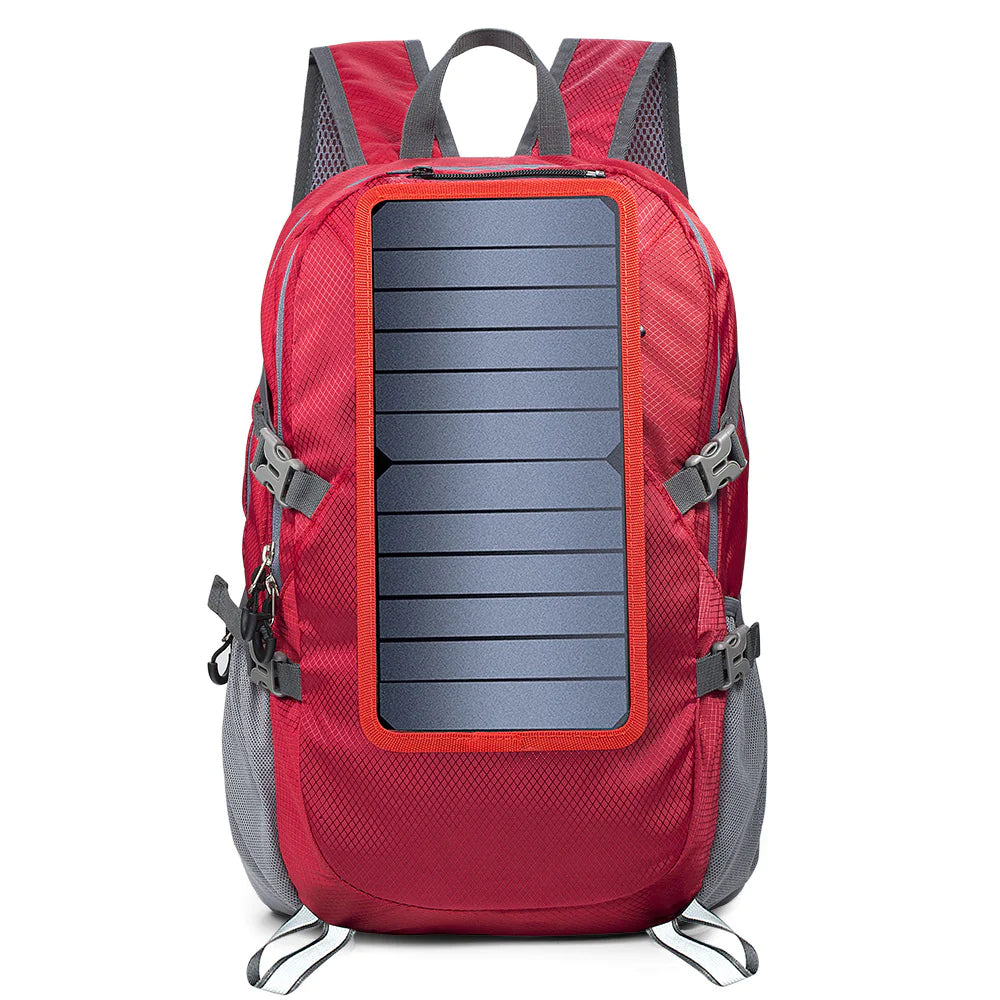 Mochila Con Panel Solar Recargable 5V